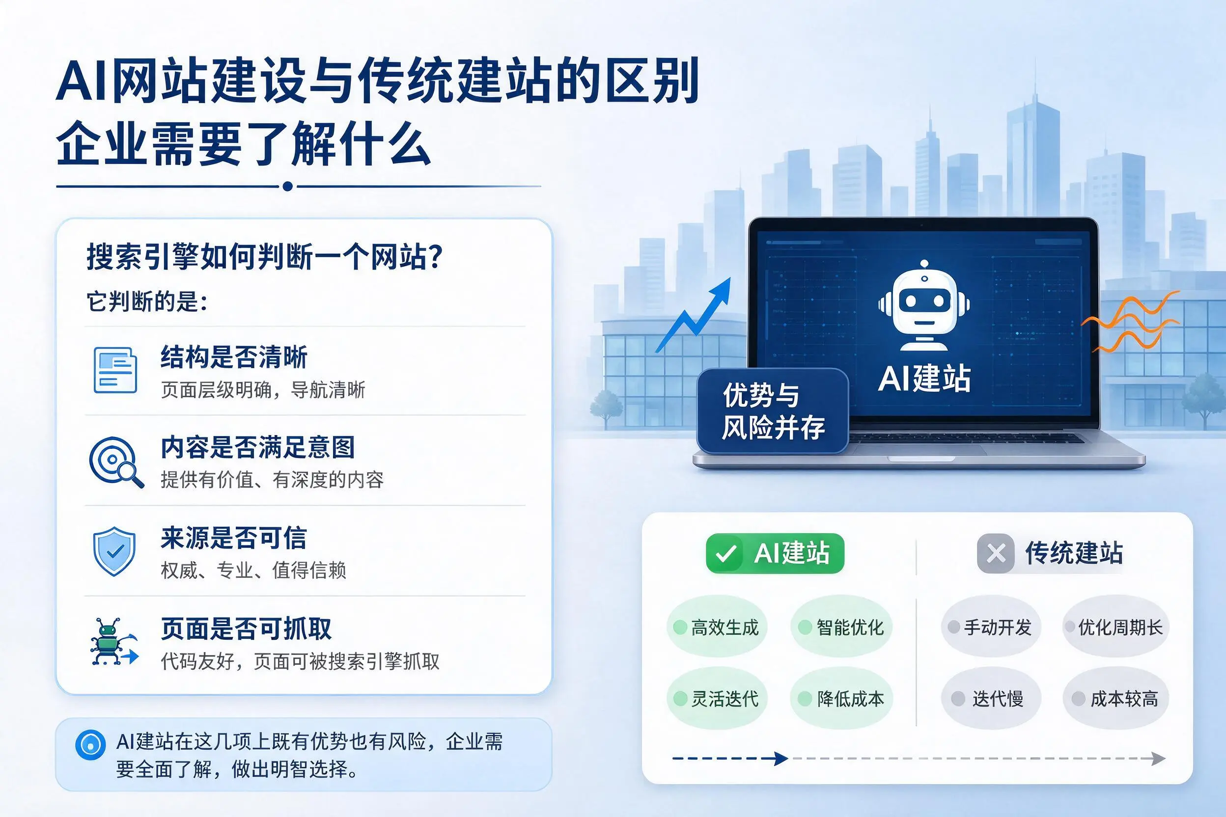 AI网站建设与传统建站的区别，黑河企业需要了解什么