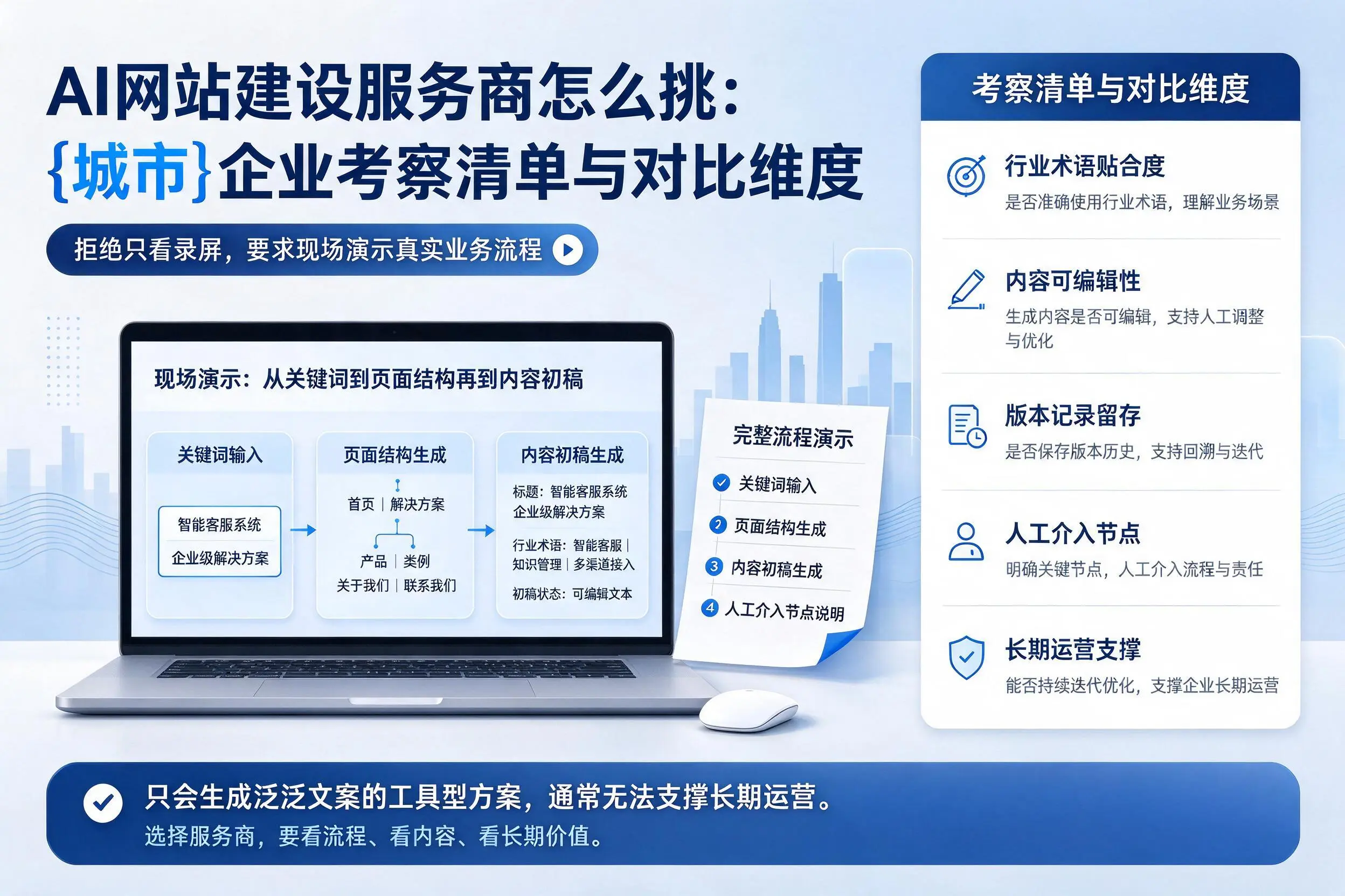 AI网站建设服务商怎么挑：黑河企业考察清单与对比维度