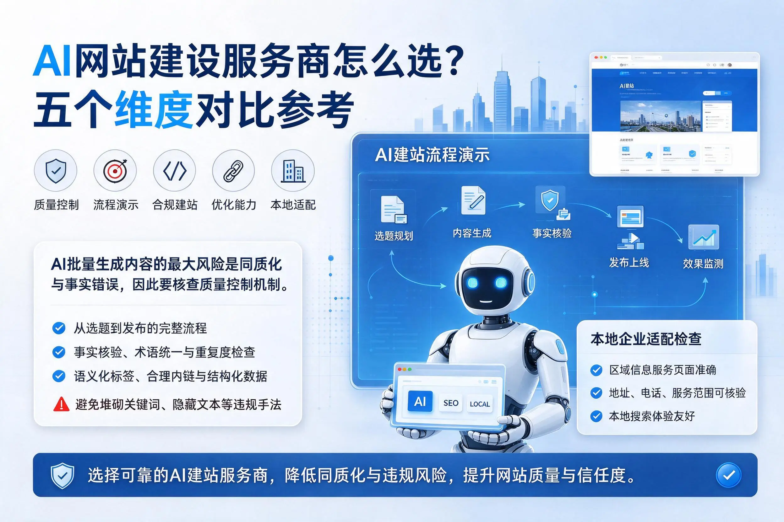 黑河AI网站建设服务商怎么选?五个维度对比参考