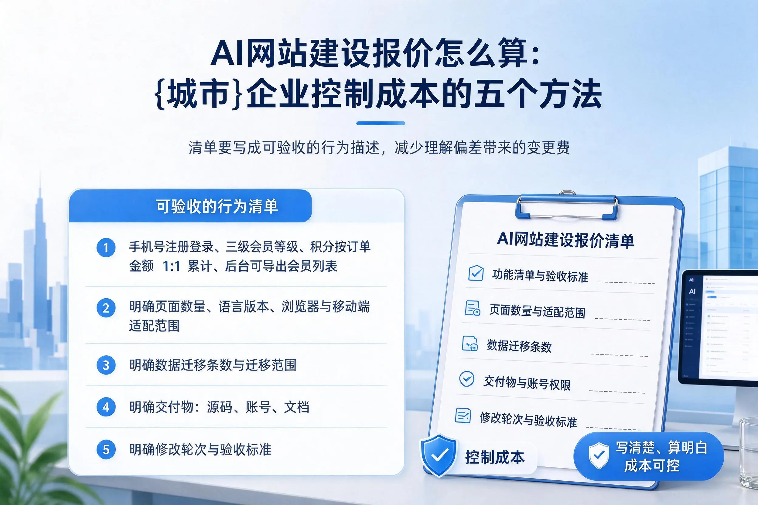 AI网站建设报价怎么算：黑河企业控制成本的五个方法